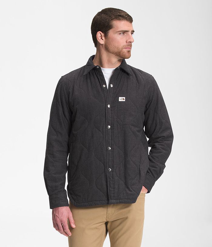 Camisa The North Face Hombre Negras Quilted Overshirt 63152XSHJ